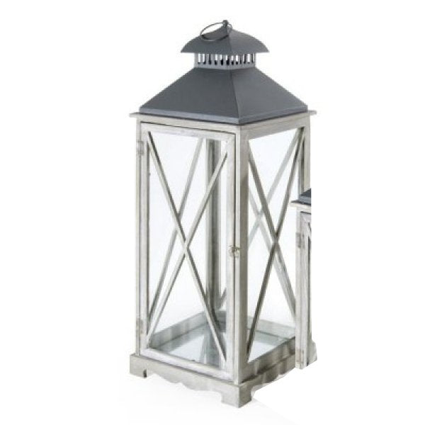 Lanterna Arles grigia cm 32 x 32 x 90