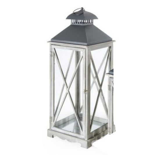 Lanterna Arles grigia cm 32 x 32 x 90