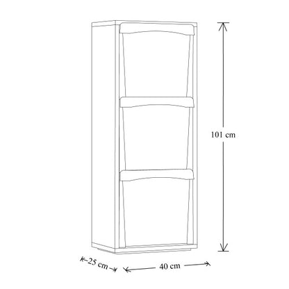 Mobile per raccolta differenziata in legno rovere sbiancato