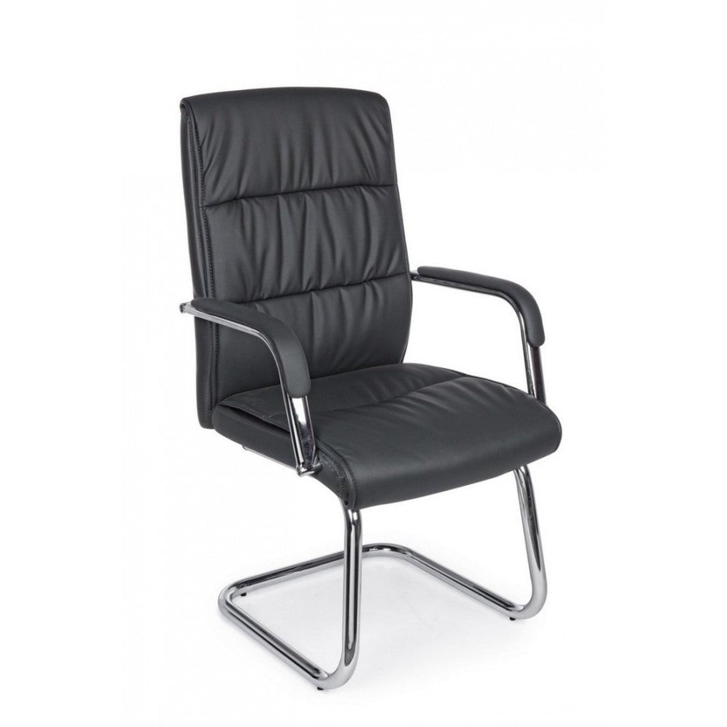 Poltrona ufficio grigio scuro con slitta