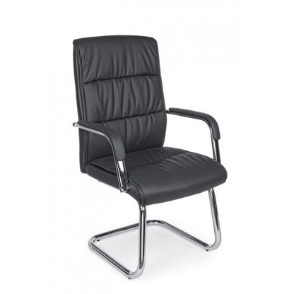 Poltrona ufficio grigio scuro con slitta