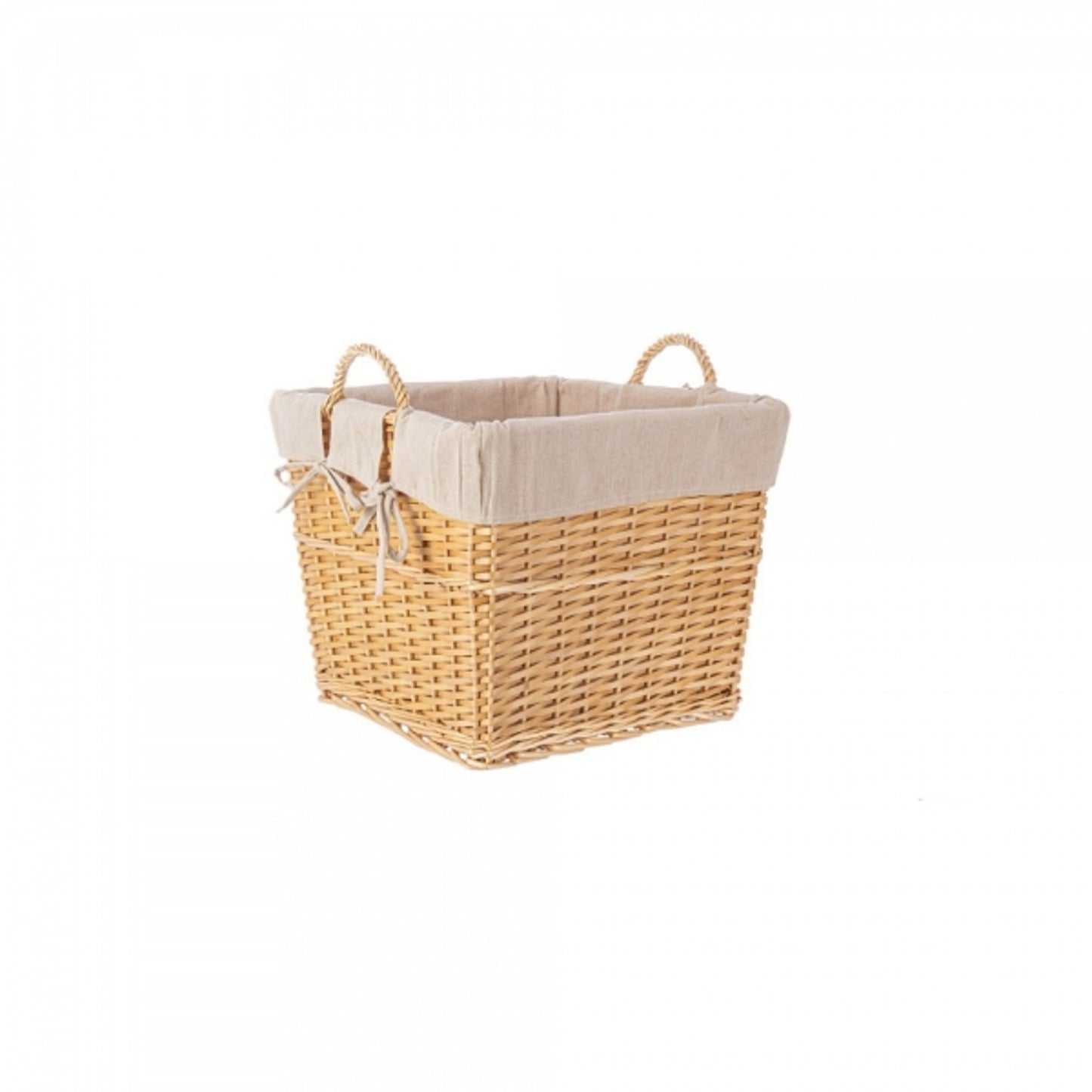 Cesta quadrata beige 35x35x30 cm