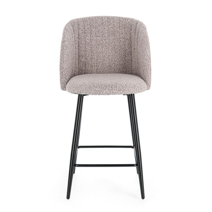 Sgabello cucina nero-visone 46x39x92 cm