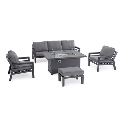 Sedia in alluminio con cuscino sfoderabile 66x45x41