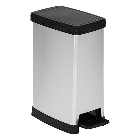 Bidone plastica grigia 40 litri L.39xP.23,5xH.59 cm