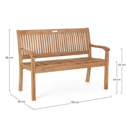 Panchina da giardino 120x60x88 cm in legno