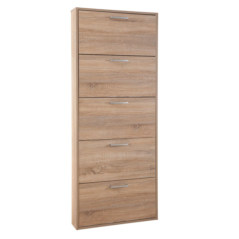 Scarpiera Lamia 5 ribalte cm 65x15x173,5h rovere artisan