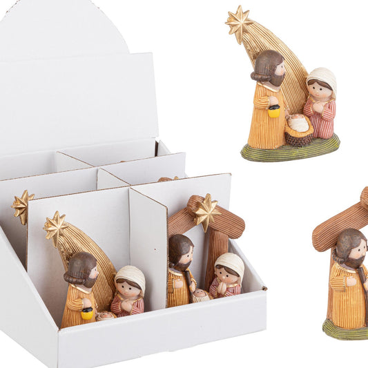 Natività Jem in resina - 1 pezzo assortito (oro o grigio)