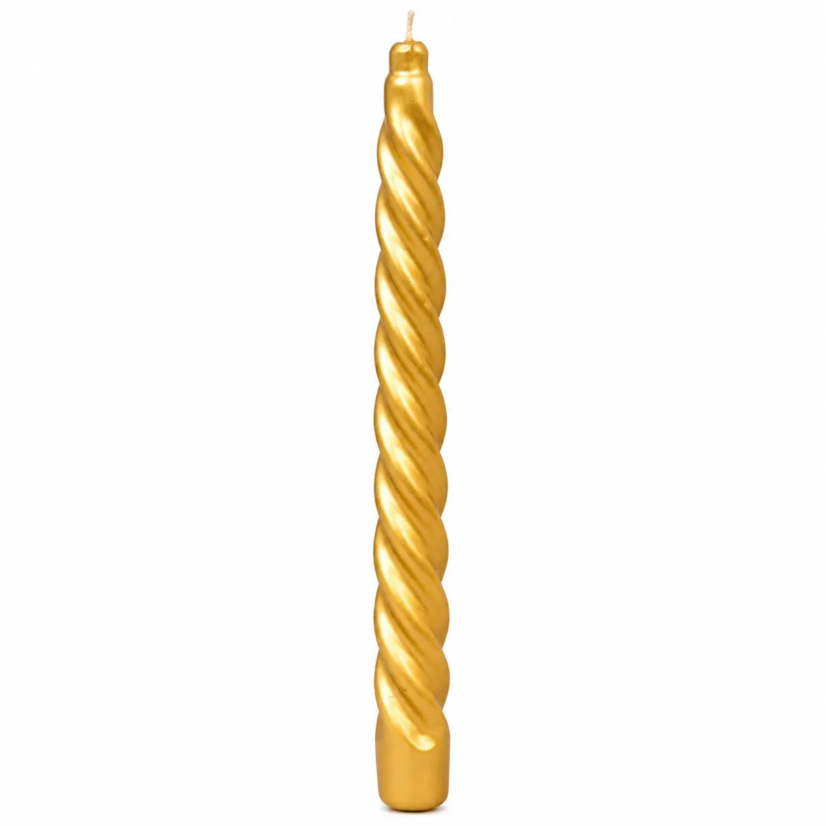 Candela a torciglione oro metallizzato Ø2 × h 24 cm – 1 pezzo assortito