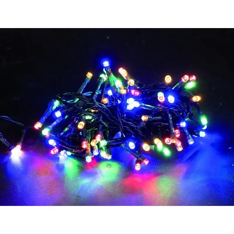 Catena maxi 2000 LED multicolor - 80 mt + 5 mt cavo verde (con timer, memory e 8 funzioni)