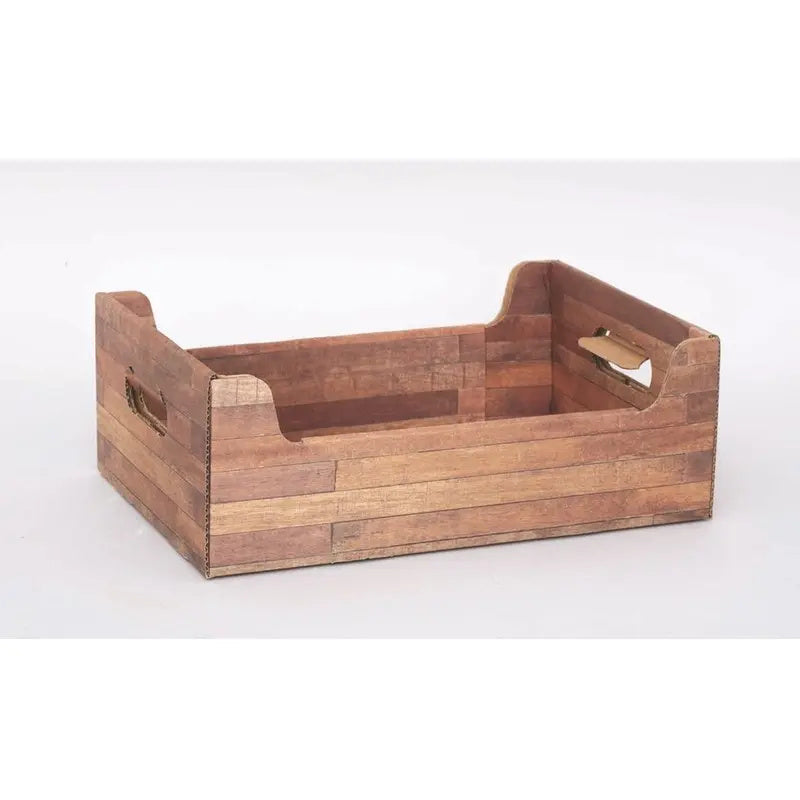 Cassetta in cartone effetto legno cm 35 x 24 x13 h - 1 pezzo assortito