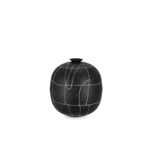 Bottiglia Siva tonda nera ø26x29 h cm