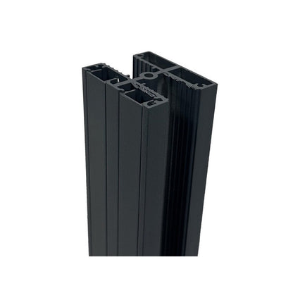 Palo doppio centrale per recinzione in alluminio antracite cm 50×30×194 h