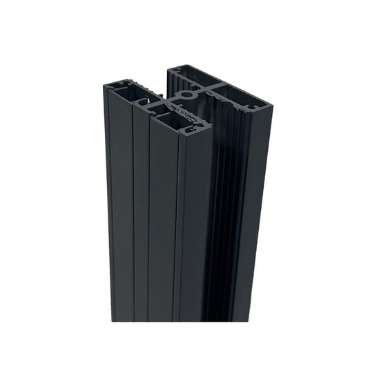 Palo doppio di collegamento Miami in alluminio antracite opaco cm 50×30×194 h