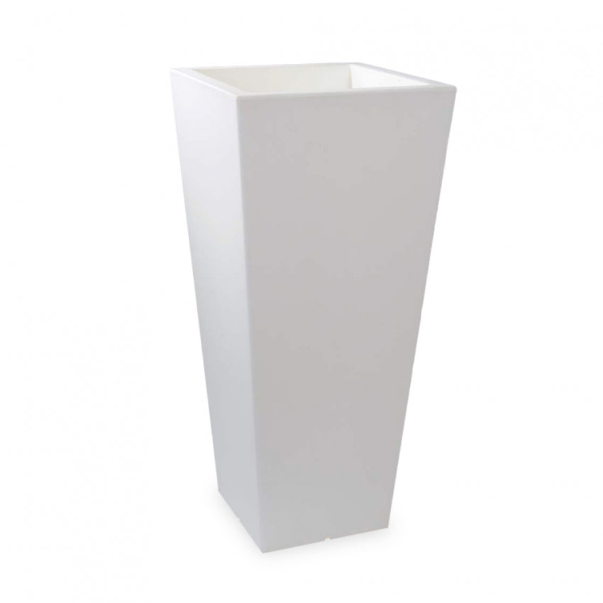 Vaso luminoso quadrato alto 85cm con kit luce per esterno giardino Hydrus.