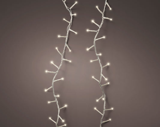 Luci LED compatte con 8 effetti, per esterno, 4500 cm – Cavo Bianco