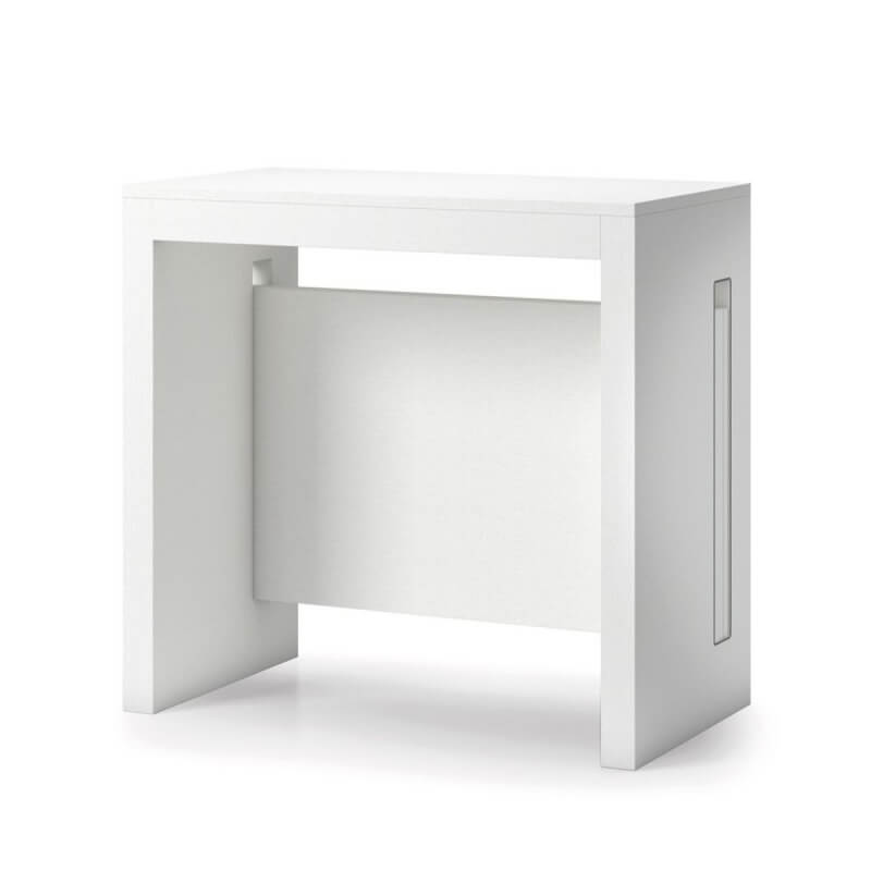 Tavolo Consolle Trasformabile Bianco 80x44/186x76 cm