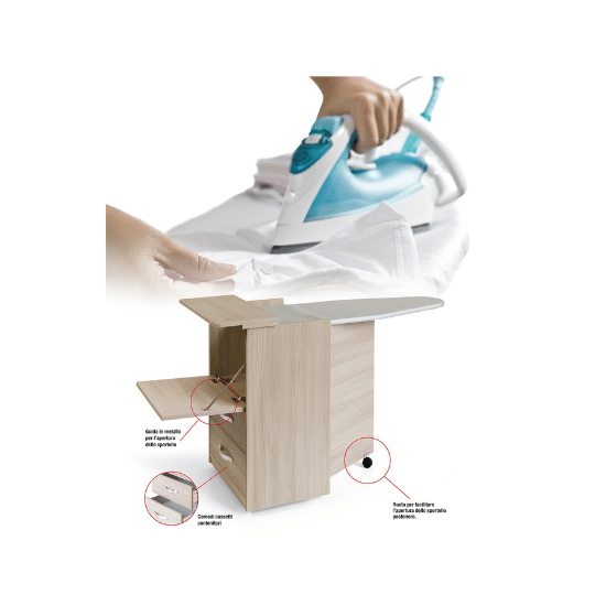 Mobile sitro con 2 cassetti colore Argilla H89x57x44cm