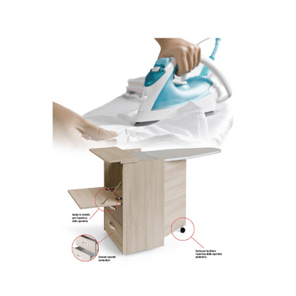 Mobile sitro con 2 cassetti colore Argilla H89x57x44cm