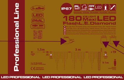 Ice Light 180 MaxiLED (24F)  3 m x H 1 m IP67