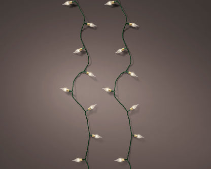 Lampade Vintage a LED uso interno, 8 effetti, filo verde, L 3590 cm