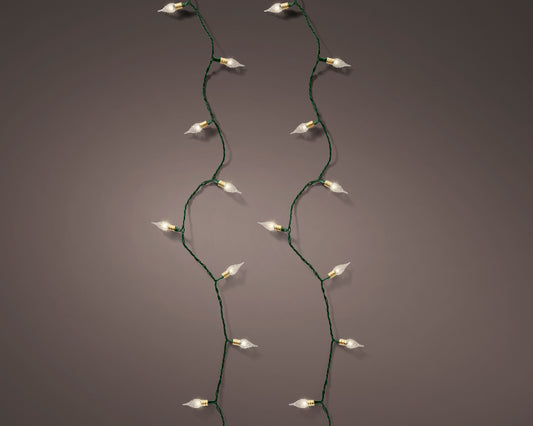 Lampade Vintage a LED uso interno, 8 effetti, filo verde, L 3590 cm