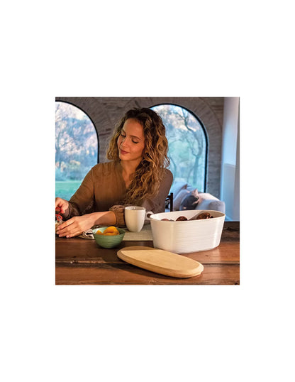 Contenitore da cucina con coperchio in legno