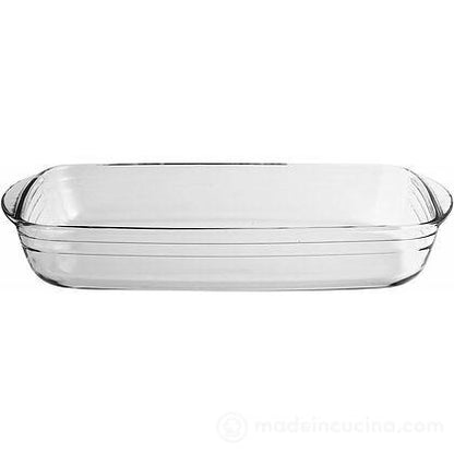 Tegame rettangolare in vetro borosilicato cm 35×22
