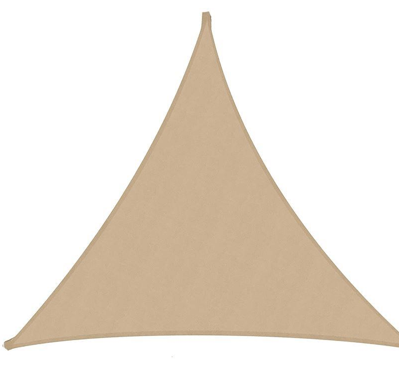 Tenda da Sole Triangolare Impermeabile in Tessuto 3x3x3 m - Sabbia