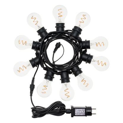 Party Light 36V 10 A60 E27 Spiral Filament LED Bianco Caldo 4+5m