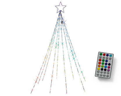 Luci Danzanti Stella Cadente Cambio Colore Esterni H 270 Ø 28 cm