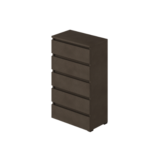 Cassettiera  Fango in legno nobilitato con 5 cassetti h127x47x40 cm