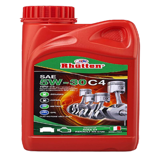 Olio Rhutten 5W-30 C4 da 1L per Motori a Benzina, Diesel, Metano, GPL