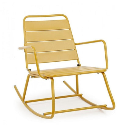 Sedia a Dondolo Giallo Ocra Lillian Bizzotto con Dimensioni 63x90x74h