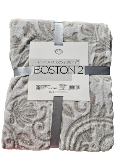 Coperta Matrimoniale Boston - 150 x 210 CM - Lavabile a 30° - 100% Poliestere