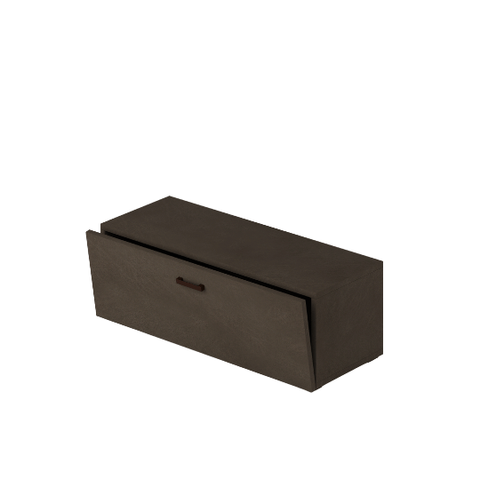 Mobile Base Da Soggiorno Con Anta A Ribalta, Colore Fango