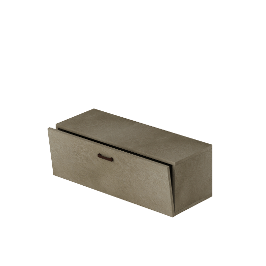 Mobile Base Da Soggiorno Con Anta A Ribalta, Colore Argilla