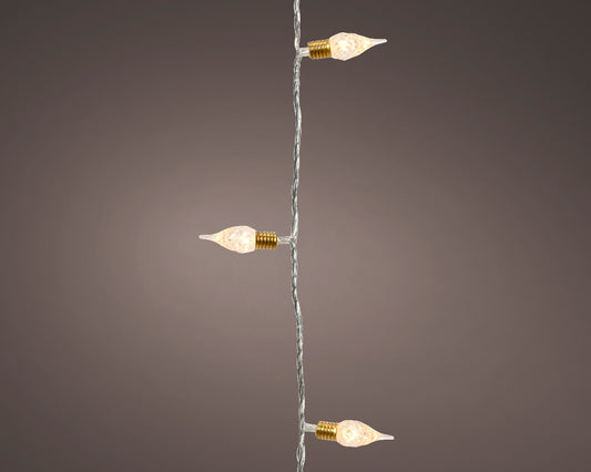Lampade Vintage a LED uso interno, 8 effetti, filo argento, L 3590 cm