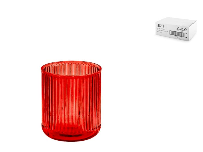 Bicchiere vetro venus rosso cl40