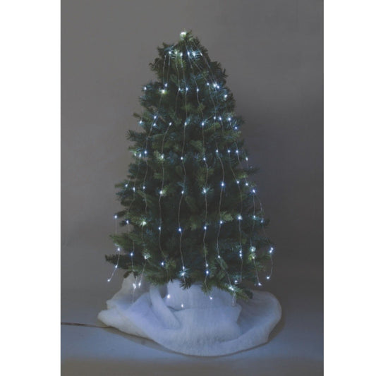 Mantello 252 microled bianco con motore e giochi di luceflash 2,10 metri.