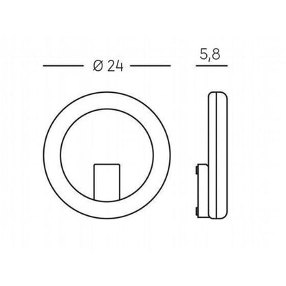 Applique LED 20W 4000K in Alluminio Pressofuso