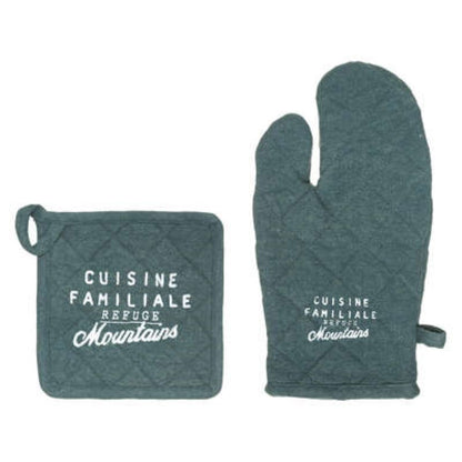 Guantone più presina Wilde Colore blu anatra