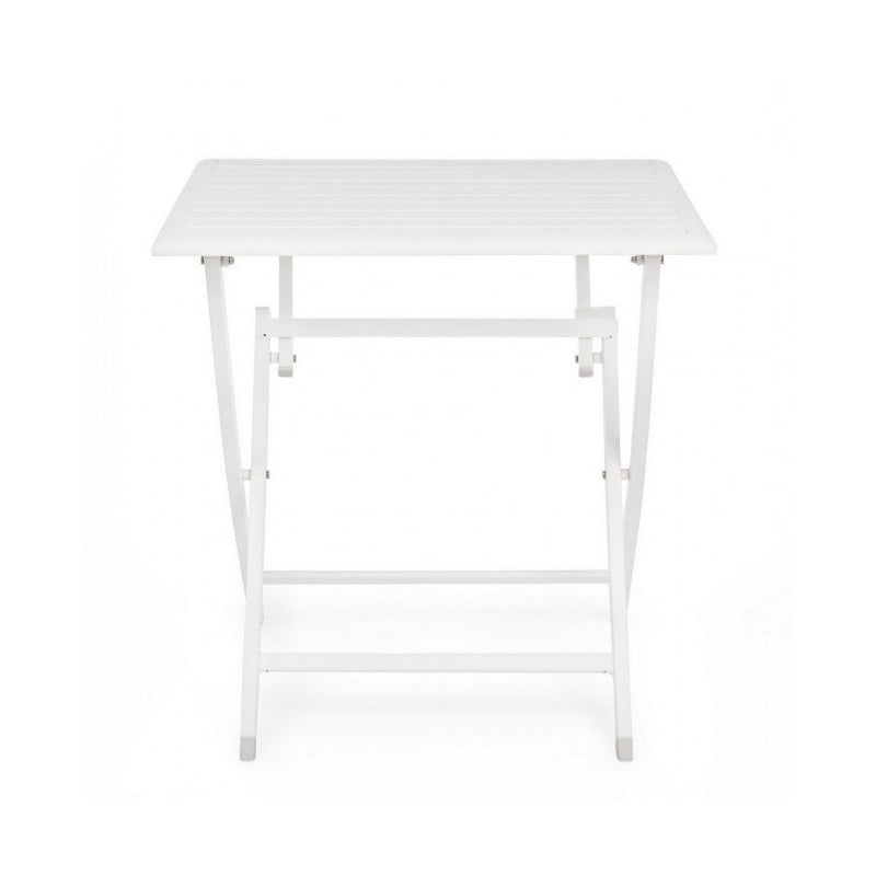 Tavolo da esterno pieghevole in alluminio Bianco ELIN 70x70x71H cm