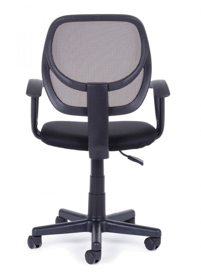 Sedia da ufficio nero con braccioli Bizzotto