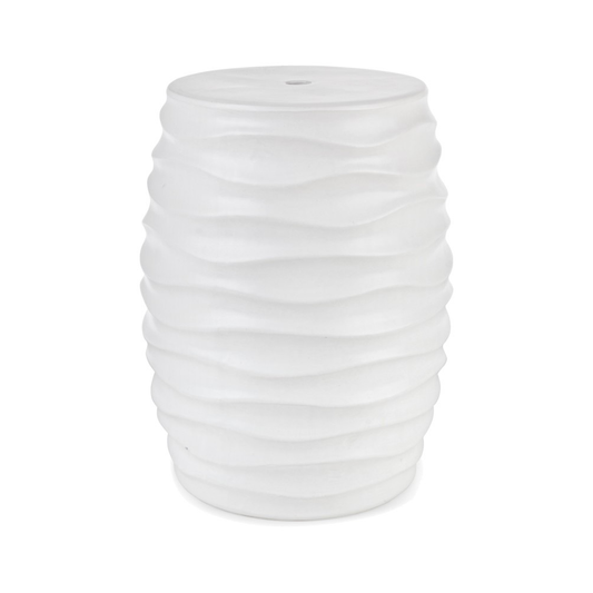 Sgabello Sfinge wave bianco 33x33x46 cm