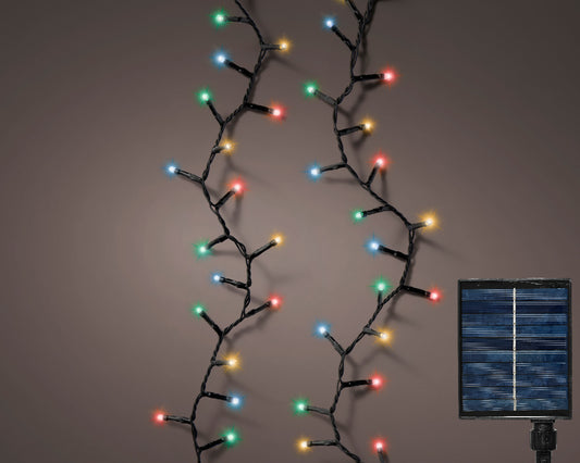 Lampade solari compatte multicolore, 8 effetti scintillanti, L 2250 cm