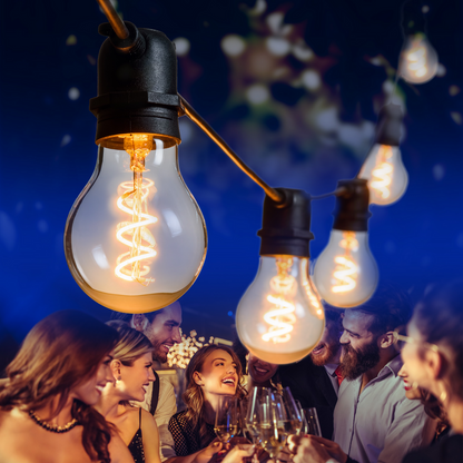 Party Light 36V 10 A60 E27 Spiral Filament LED Bianco Caldo 4+5m