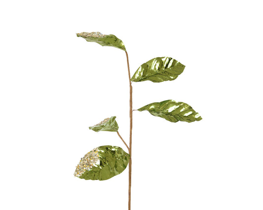 Fiore con glitter metallici Verde 1 x 15 x 80 cm