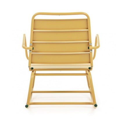 Sedia a Dondolo Giallo Ocra Lillian Bizzotto con Dimensioni 63x90x74h
