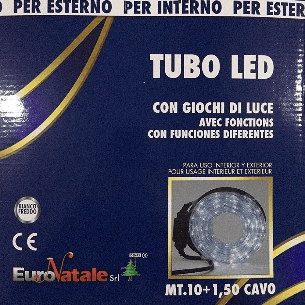 Tubo Led bianco con motore per esterno 10 metri Euronatale